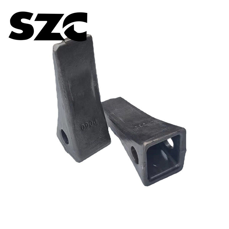 Berkinerja tinggi Hydraulic Excavator Ember Gigi Dan Adaptor Hitam Warna